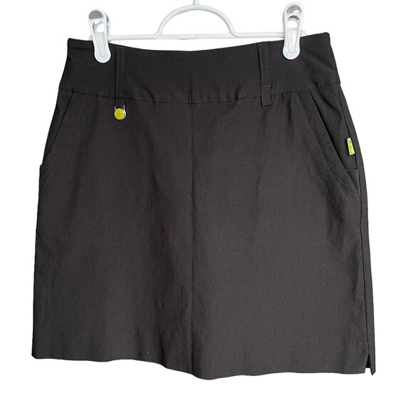 SWING CONTROL Black Skirt Lined Shorts Stretchy Tennis Golf Women's Size 4 - Picture 1 of 15